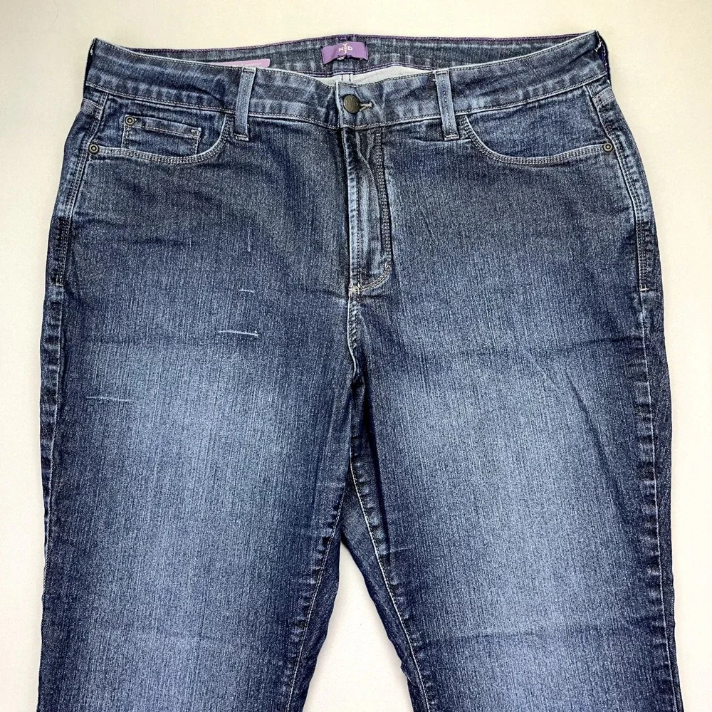 NYDJ Barbara Women's Bootcut Lift X Tuck Jeans Dark Wash‎ Blue Size 36